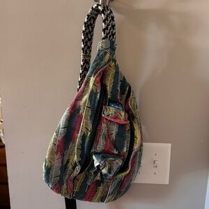Kavu Multicolor Feather Print Crossbody Bag